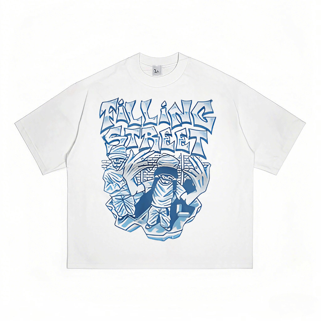 Fillingstreet เสื้อยืดสําหรับผู้ชาย Unisex Tee - Fellow White/Puith Cotton Combed 24s T-Shirt