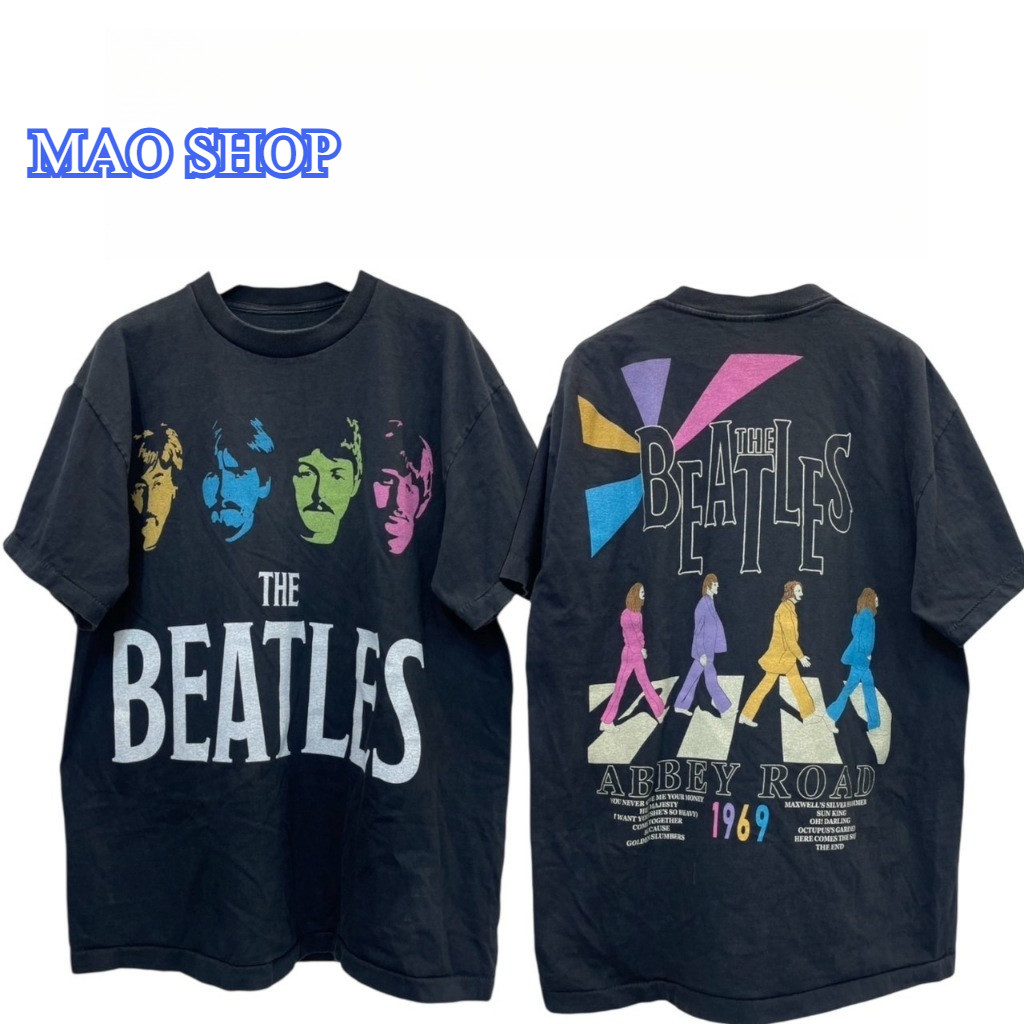 COD✅ (จัดส่งในกรุงเทพฯ) MAO Shop เสื้อยืดผ้าฟอก Unisex  ใส่ได้ทั้งผู้หญิงผู้ชาย ผ้าCotton 100 งานใหม่ สไตล์ลำลอง.