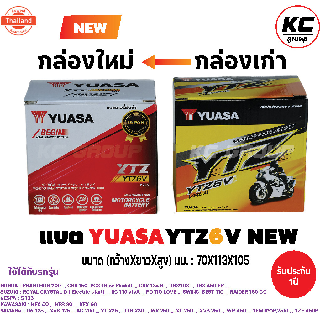 Battery Charger 6 amp yuasa/ ytz6v