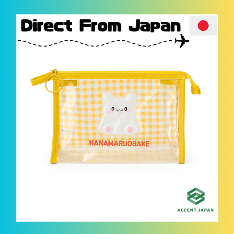 Sanrio (SANRIO) Clear Pouch Hanamaru Ghost Transparent PVC & Steel Zipper Closure Recommended Age: 3