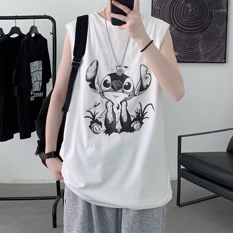COD 2025 Sleeveless T-Shirt Men Summer Trendy Loose Tank Top Men's Sports Fitness Basketball Sleevel