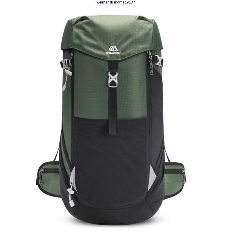 กระเป๋าเป้เดินป่า Weikani 50L น้ำหนักเบา 0.79 กก. ผ้า Oxford กันน้ำ ระบบระบายอากาศ  Suitable for Cam