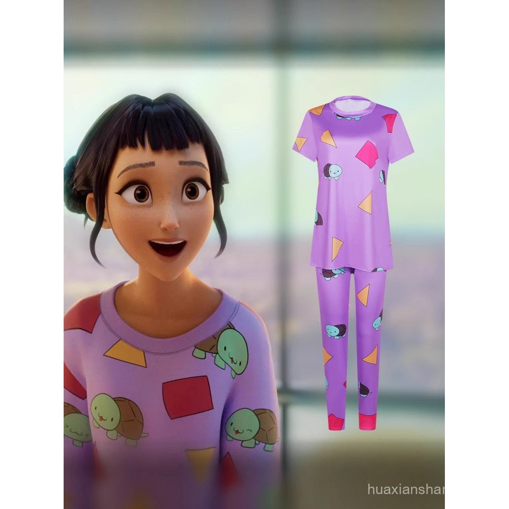 K-POP Demon Hunters Cosplay ชุดนอนสีม่วง จาก Zoey และ Lumi Mira