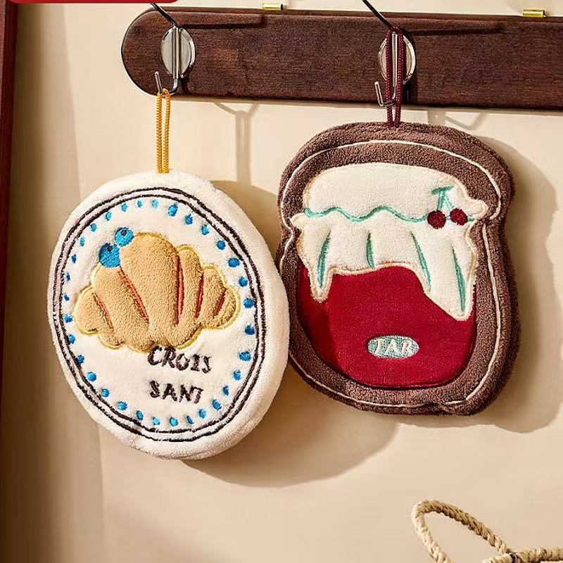 เรื่องราวชีวิต ผ้าเช็ดมือย้อนยุคแขวนน่ารักผ้าเช็ดทําความสะอาดดูดซับหนาไม่เป็นขุยห้องน้ําห้องครัวผ้าเช็ดทําความสะอาดผ้าเช็ดมือ