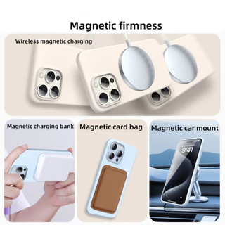 พร้อมโลโก้ในตัวสักหลาดซิลิโคนเหลวแม่เหล็กกรณีโทรศัพท์สําหรับ ไอโฟน 17อากาศ 13 14 15 16 17 มือโปร สูงสุด 16 15 14บวกกันกระแทกปุ่มกล้องปกป้องปลอกด้านนุ่มปกหลัง