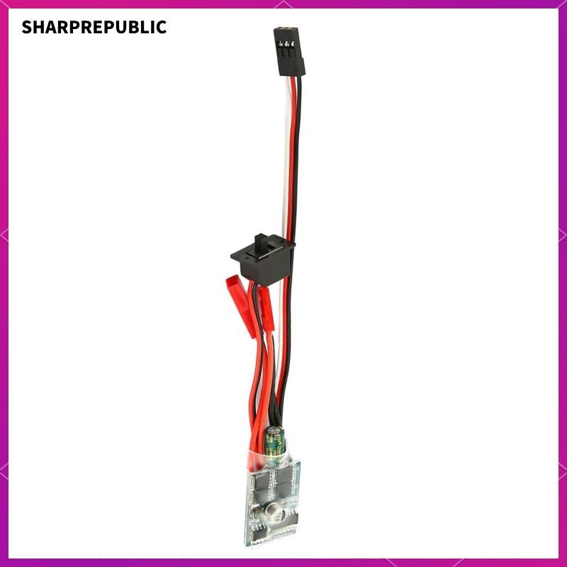 [Sharprepublic] 30A Brushed ESC Electric Speed Controller RC Boat Control Car Accessory