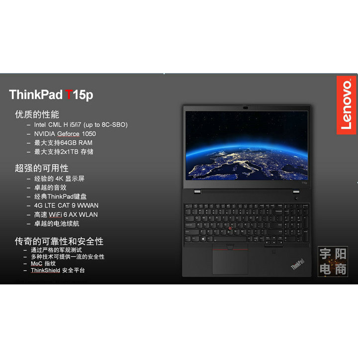 ThinkPad T15p Corey รุ่น 10th Generation P15S 52 ซม.Designer เกมกราฟิก Workstation น้ําหนักเบา