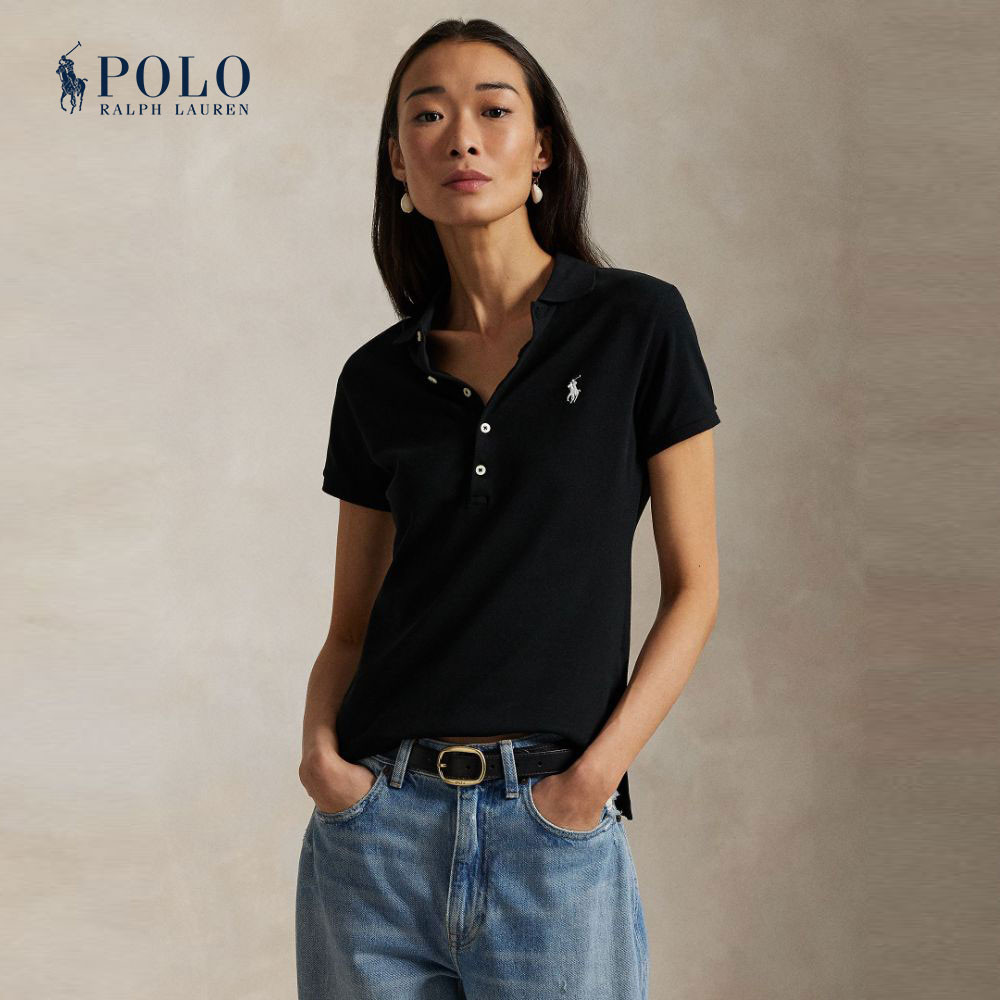 Polo Ralph Lauren POLO เสื้อโปโล รุ่น WMPOKNINCU20251 สี 001 BLACK