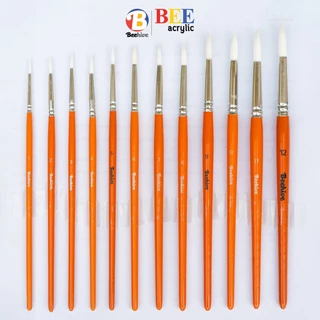 Beehive พู่กัน บีไฮฟ สำหรับ สีน้ำ สีอะคริลิค ชนิดกลม ขนนุ่ม แข็งแรง (ซื้อขั้นต่ำ 2 ด้าม) Beehive โดย ไฮเพาเวอร์ บี