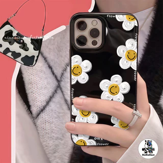 เคสโทรศัพท์ For iPhone 16 16PRO 14 14PROMAX 11 15 13 12 15Pro Max 8 7 16 Plus X XR ดอกไม้ยิ้มแย้ม นิ่มกันกระแทก เคสไอโฟน