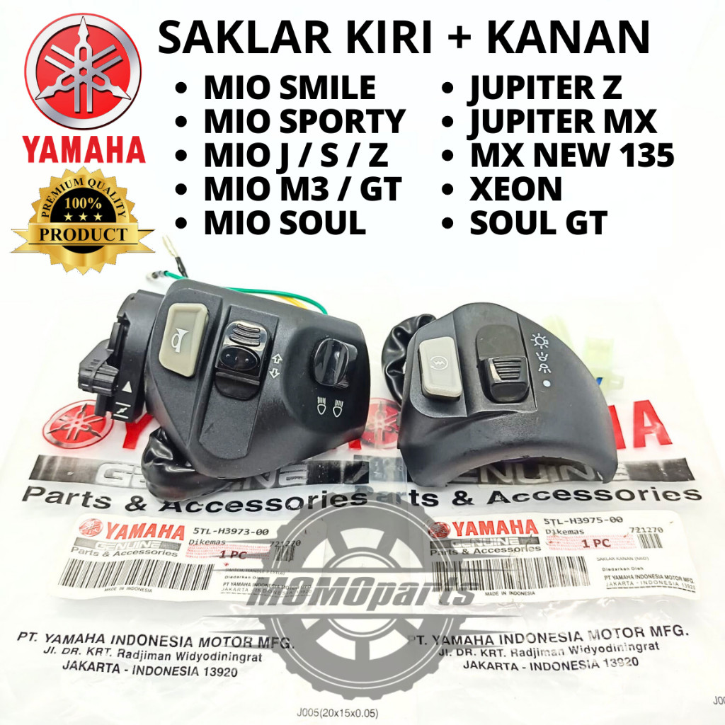 TOMBOL SG47YT แพ็คเกจดั้งเดิมของสวิตช์ปุ่ม A PAIR OF RIGHT และซ้าย YAMAHA 5TL MIO CARBON SMILE SPORT