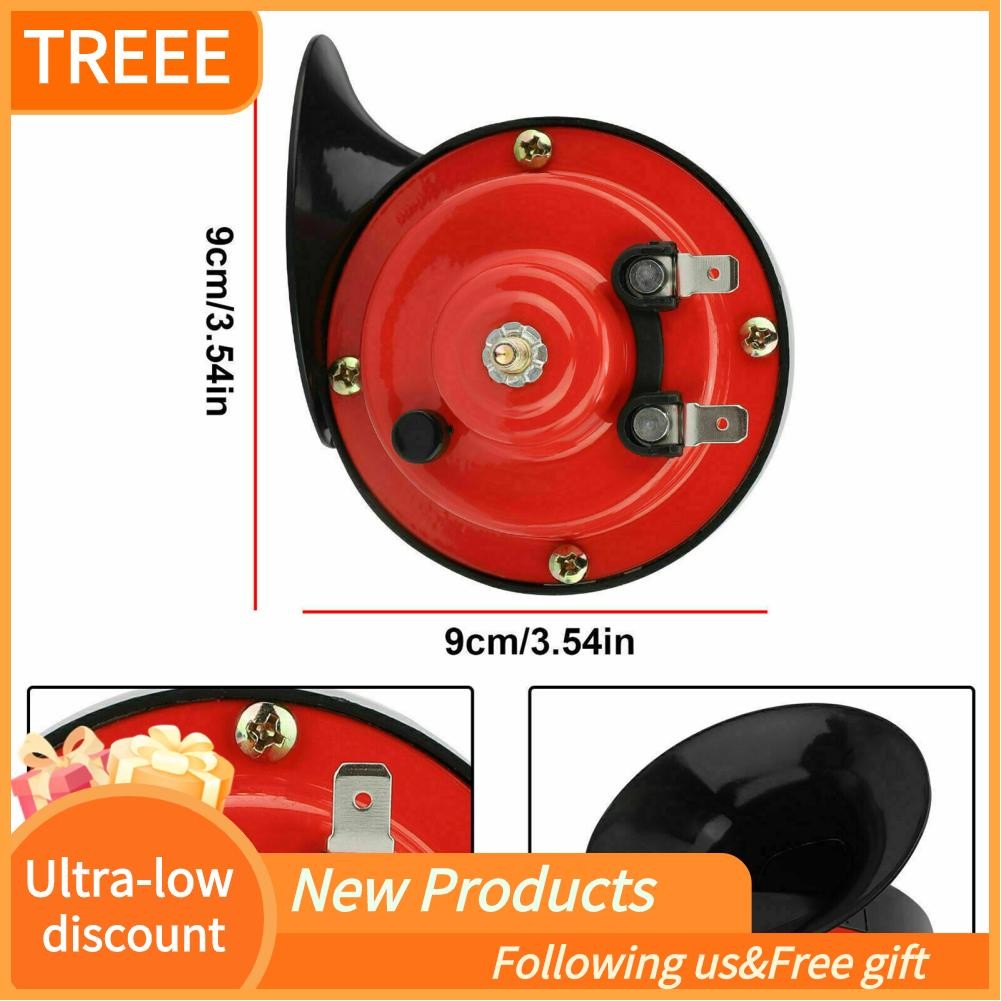 Treee Treee 12-V 60dB รถไฟฮอร์นกันน้ำสำหรับรถบรรทุกรถมอเตอร์ไซค์รถ SUV รถมอเตอร์ไซค์