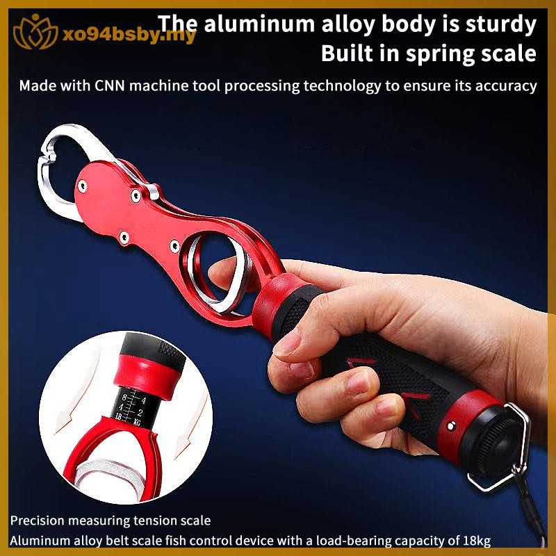 Xo94bsby ตกปลา Lip Gripper ปลา Plier Hand Grip แบบพกพาอลูมิเนียมตกปลา Grip Hook Gripper พร้อมน้ําหนั