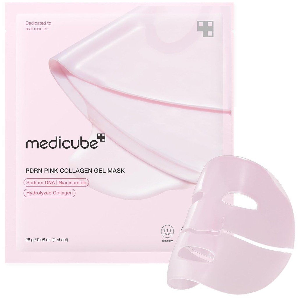 Medicube Salmon DNA PDRN มาส์กเจลลี่คอลลาเจนสีชมพู | Overnight face mask for glass glow skin- elasti