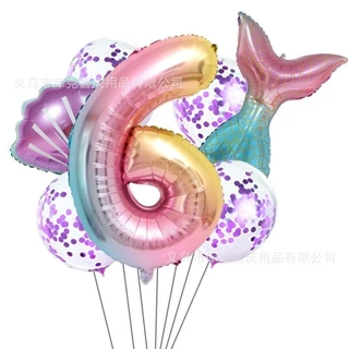 (ร้านไทย) เลข32นิ้ว ลูกโป่งฟอยล์ ตัวเลข ลูกโป่งเลข สีรุ้ง สีน้ำเงิน
