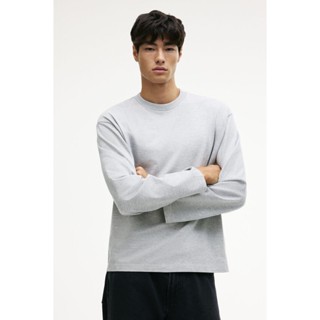 H&M(เอชแอนด์เอ็ม) เสื้อเจอร์ซีย์แขนยาวทรงโอเวอร์ไซส์ ผู้ชาย …