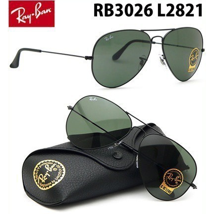 Original R ban Aviator RB3026 L2821 แว่นกันแดดคลาสสิกสําหรับผู้ชายและผู้หญิง FA8D hhr999