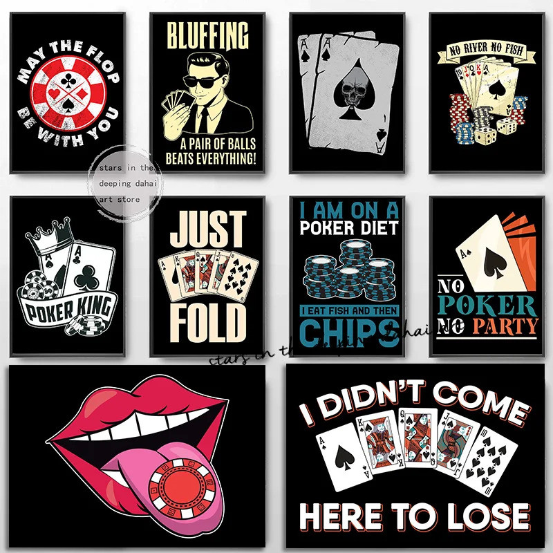 Vintage Poker Card Poker Casino Gambling Spades Ace Card Black Cat Art โปสเตอร์ผ้าใบภาพวาด Wall Art 