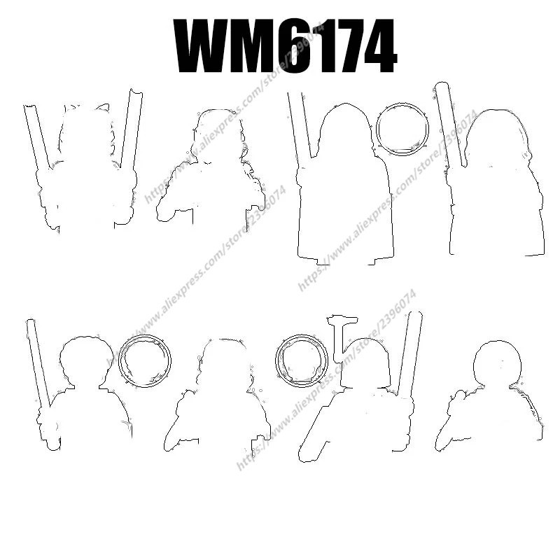 ตัวเลขการกระทําภาพยนตร์ Building Blocks อิฐ Wm6174 Wm2642 Wm2643 Wm2644 Wm2645 Wm2646 Wm2647 Wm2648 