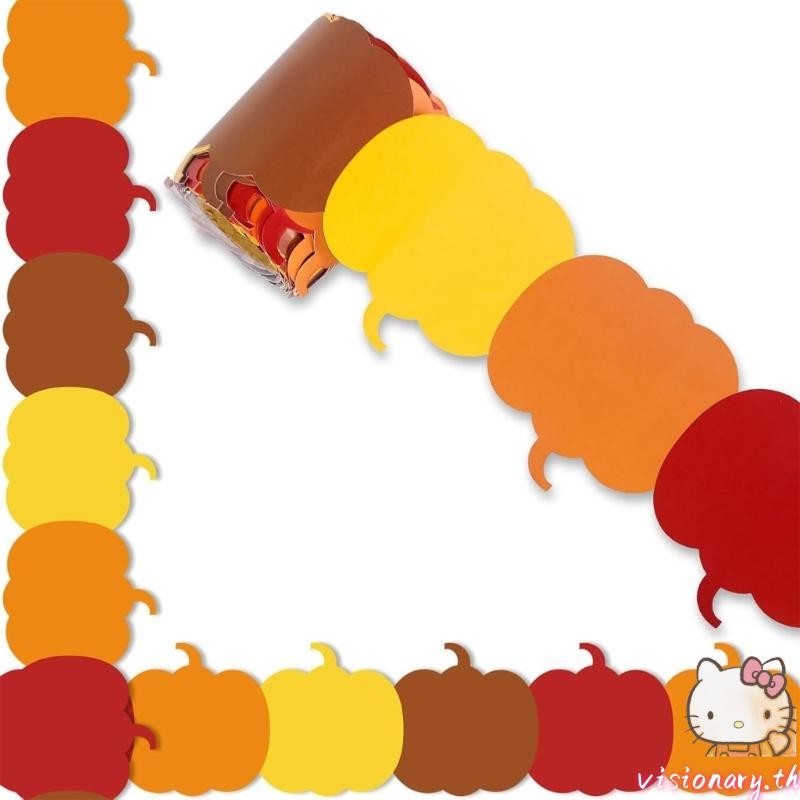 Vision Bulletin Board Border Trim Pumpkin Border Trim สําหรับกระดานดํา Noiceboard