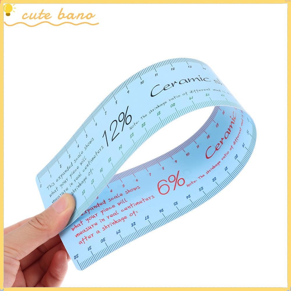 BANO เซรามิค Shrinkage Scale ไม้บรรทัด, 37*5.5 ซม.32*3.7 ซม.ไม้บรรทัดวัดเซรามิค,ไม้บรรทัด Sky-blue พ