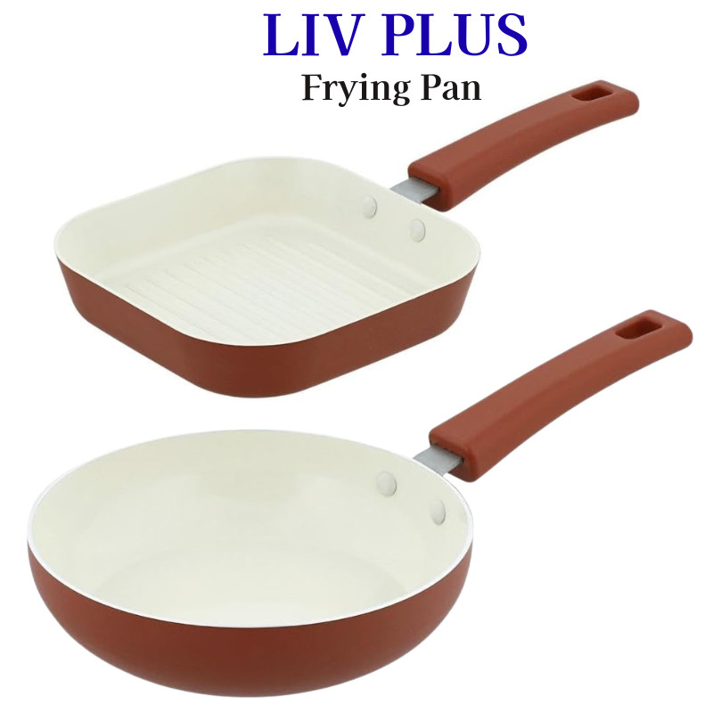 LIV PLUS Ceramic Mini Frying Pan Collection for Gas Use - Various Colors