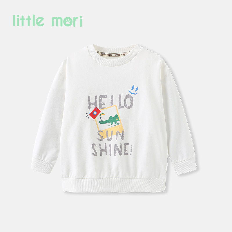 Little Mori Little Forest สเวตเตอร์เด็กคอกลมแขนยาว สำหรับฤดูใบไม้ร่วง