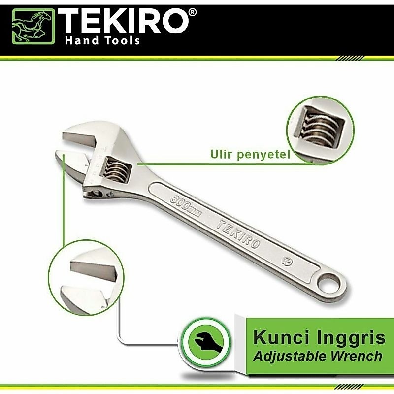 "TEKIRO ENGLISH WRENCH 6, 8, 10, 12" 15"