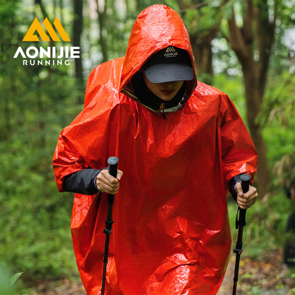 AONIJIE อาโอนิจิ ก108 เสื้อกันฝนกลางแจ้งน้ําหนักเบาและพกพาได้เหมาะสําหรับเดินป่าปีนเขาวิ่งเทรล