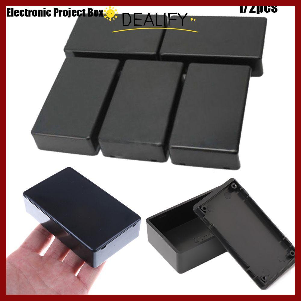 จัดส่งจากประเทศไทยDEALIFY 1/2 ชิ้นกล่องโครงการอิเล็กทรอนิกส์สีดําคุณภาพสูง DIY กล่องใส่เงิน