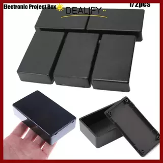 จัดส่งจากประเทศไทยDEALIFY 1/2 ชิ้นกล่องโครงการอิเล็กทรอนิกส์สีดําคุณภาพสูง DIY กล่องใส่เงิน