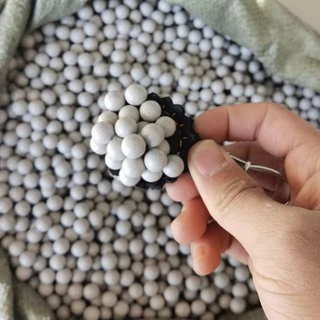 ลูกดินขาวเคลือบเงา 8.5 มม. 100ลูก กลมลื่น สำหรับหนังสติ๊ก ดินเผาคุณภาพสูง