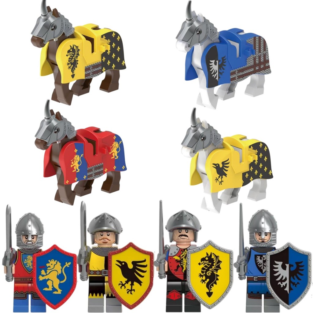 Ancient Soldier Action Figure Black Falcon Knight Raven Warrior Horse Raven Knight Raven Warrior Hor