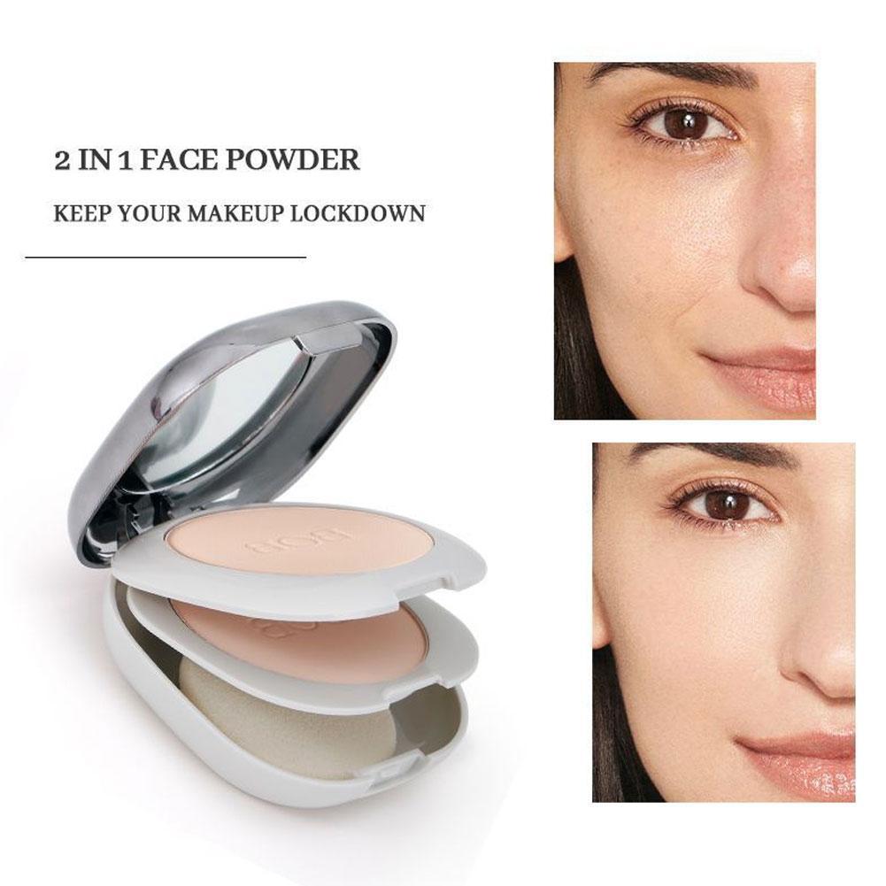 Bob Matte Double Layer Powder Foundation Set แต่งหน้า Lasting Hydrating Oil Brightening คอนซีลเลอร์ 