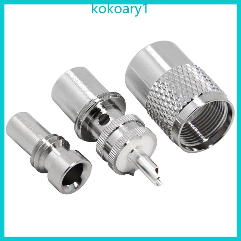 Connector UHF Male Plug PL259 Solder RG8X RG59 RG8 Cable Silver Color
