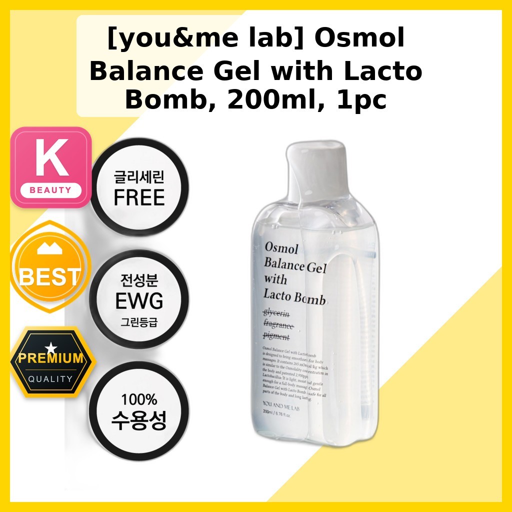 [you&me lab] Osmol Balance Gel with Lacto Bomb, 200ml, 1pc / Korean Moisturizer Gel / Long-lasting H