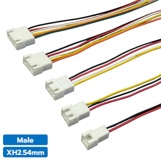 XH2.54mm Male/Female สายไฟ JST สายพิน หัวพิน 2/3/4/5/6Pin หัวผู้/เมีย AWG26 ยาว 20cm JST Female Cable Single Head Ter...
