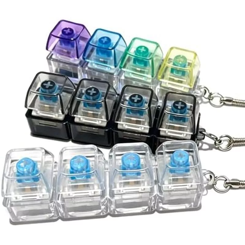 พวงกุญแจคีย์บอร์ด Fidget มีไฟ LED สไตล์ 2