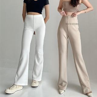 PROMO SPESIAL LIVE- Flare Pants Highwaist Celana Cutbray Basic Bahan Stretch Kulot Scuba