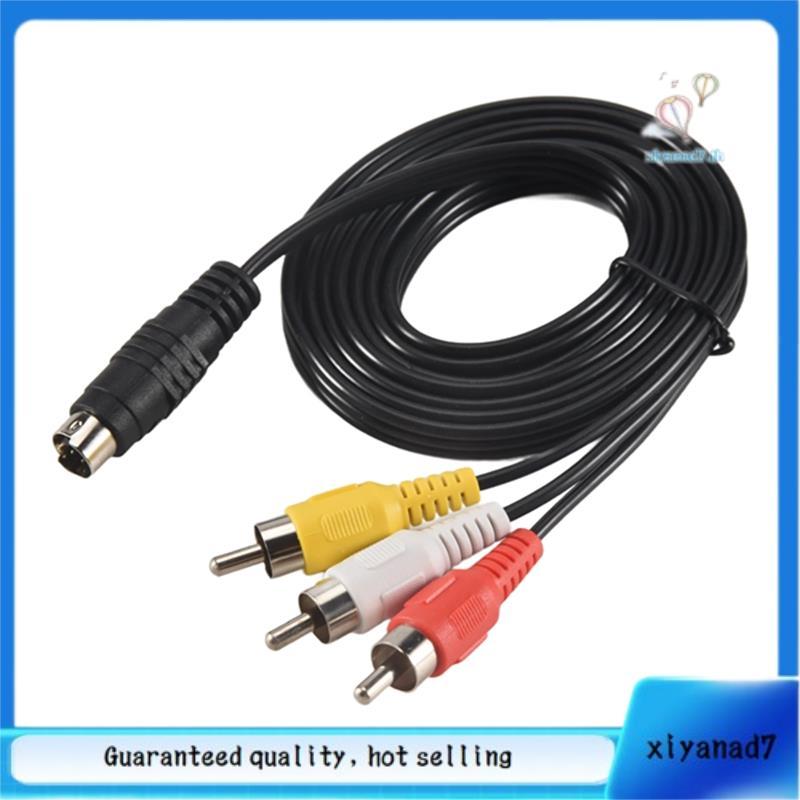 [xiyanad7.th]1.5M 4.9ft 3 Male to 4 Pin S-Video Male TV PC Conversion Cable