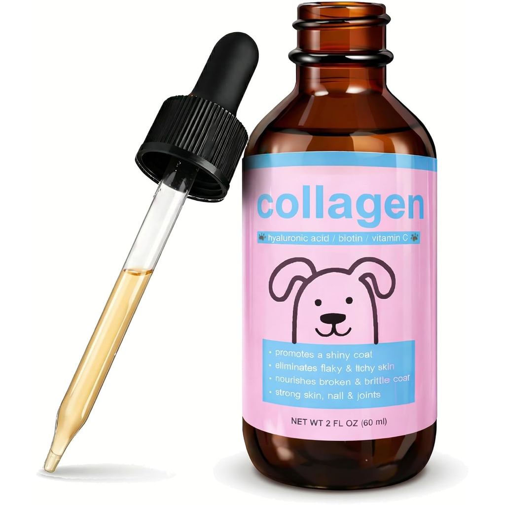คอลลาเจนเหลวสําหรับสุนัขและแมว – Grass-Fed Collagen Peptides with Biotin, Vitamin C & Hyaluronic Aci