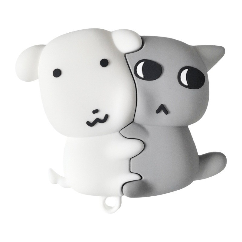 Hug Puppy ลูกแมวคู่ซิลิโคนหูฟังเคสกันกระแทกป้องกันฝุ่นเหมาะสําหรับ Airpods Pro3/Pro2/Pro และ airpods 5/4/3/2/