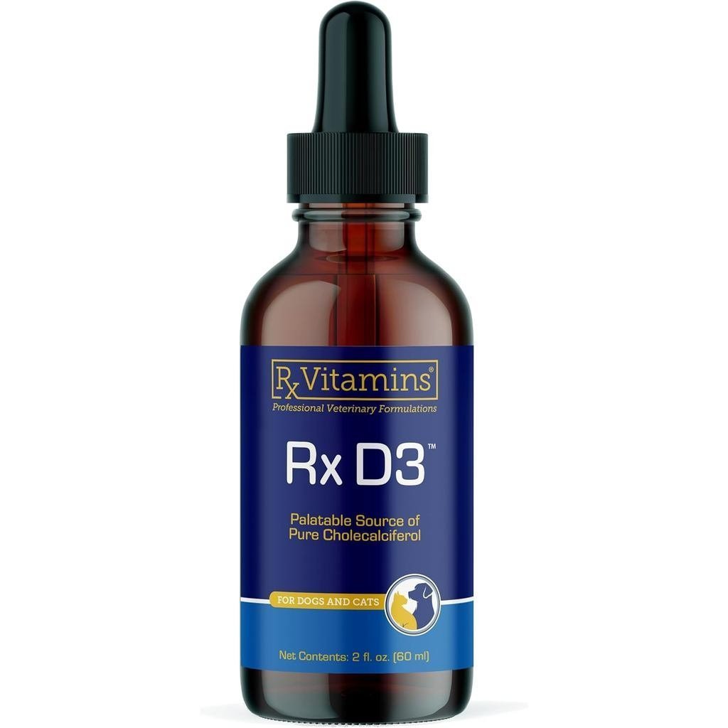Rx Vitamins Rx D3 - & Vitamins Liquid D3 หยดใน MCT Oil - วิตามินดีสําหรับสุนัขและแมวเพื่อจัดการประสิ