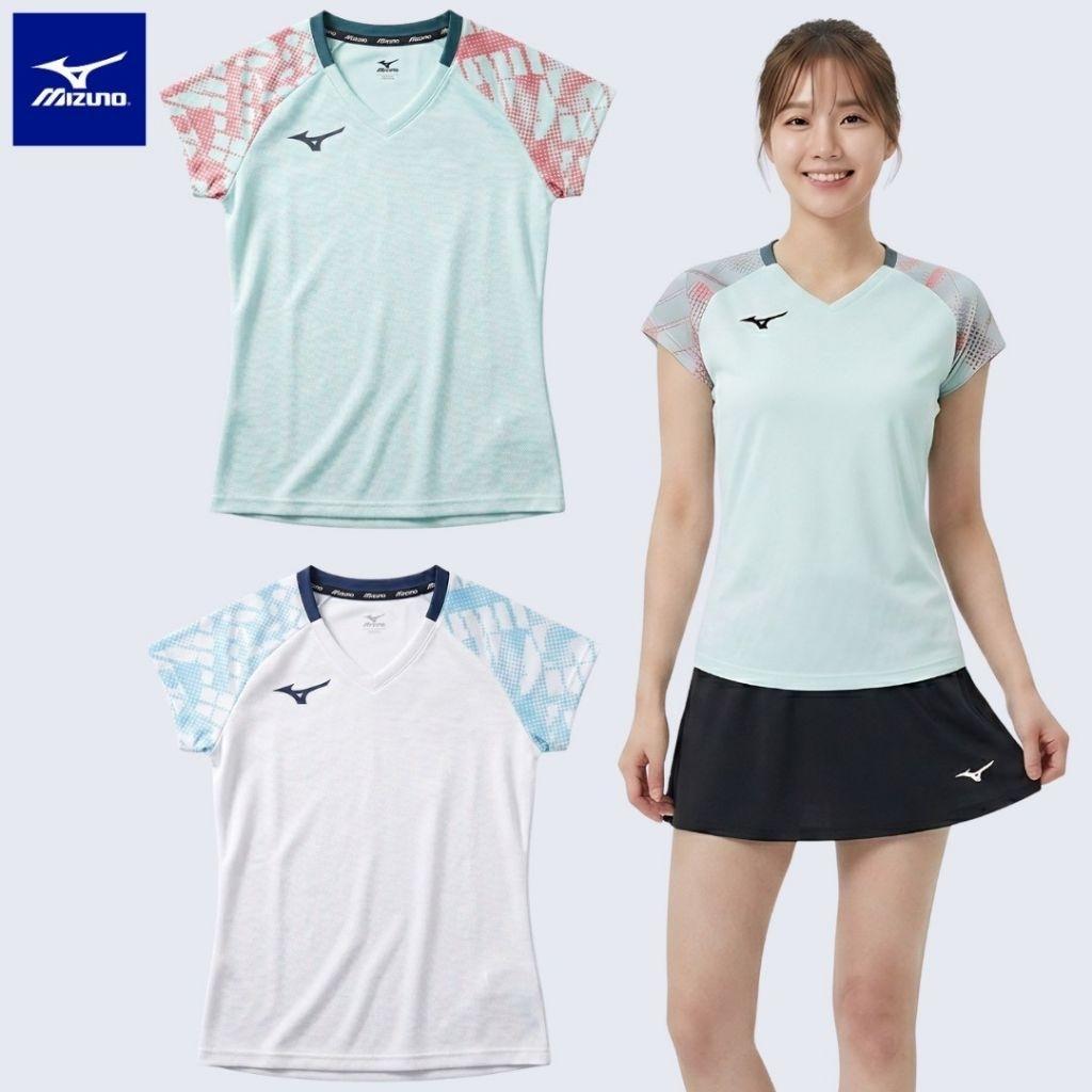 ผ้าดีแล้วดีอีกเสื้อแบดผู้หญิงMizono รุ่นใหม่ใส่สบายแห้งไว ใส่เล่นเทนนิส  พิเกิ้ลบอล ส่งจากไทยไม่พอใจ