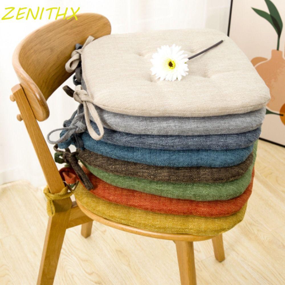ZENITHX เบาะรองนั่ง Cotton-ramie Soft Office Warm Home เบาะรองนั่งสีทึบ