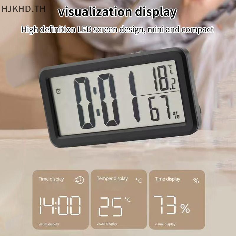 [ดีกว่า] จอแสดงผลขนาดใหญ่ Digital Alarm Clo Smart Table Electronic LED Clo สไตล์มินิมอลสําหรับห้องนอนหอพักสํานักงาน [สวย]