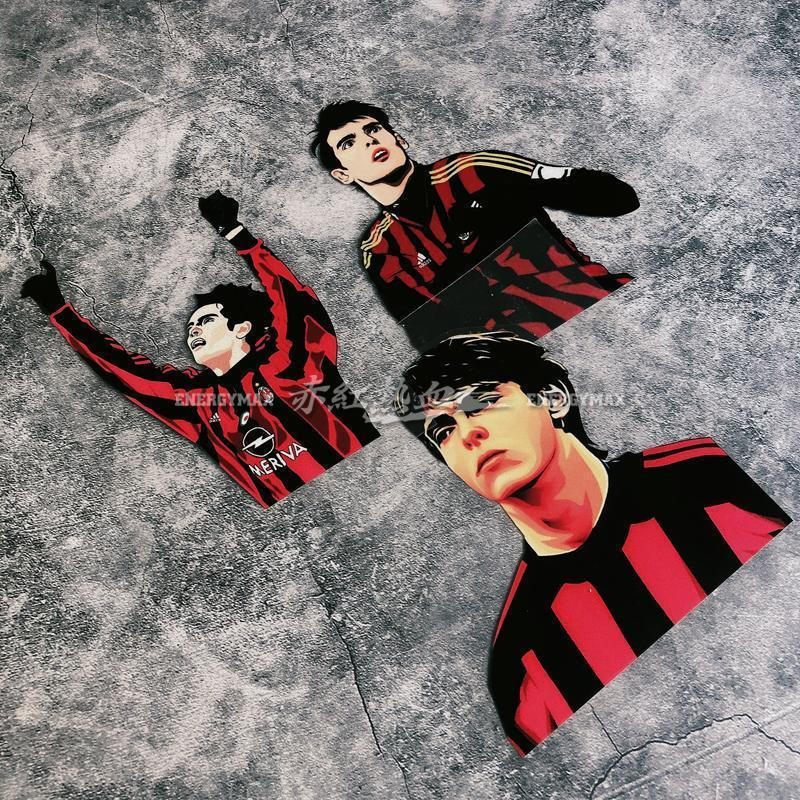 Yijia Milan Red Black ACmilan kaka kaka สติ๊กเกอร์ติดรถสะท้อนแสง อุปกรณ์ตกแต่ง รอยขีดข่วน