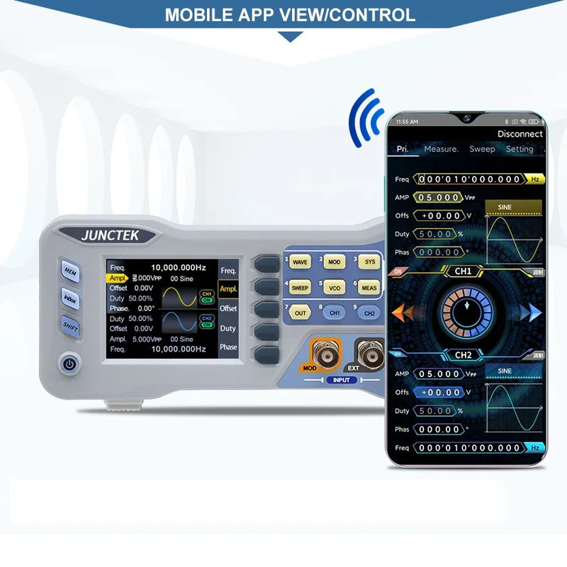 JDS8080 JDS8060 80MHz 60MHz ฟังก์ชั่นเครื่องกําเนิดสัญญาณคลื่นตามอําเภอใจ 2 ช่อง 275 MS/s ความถี่ VC