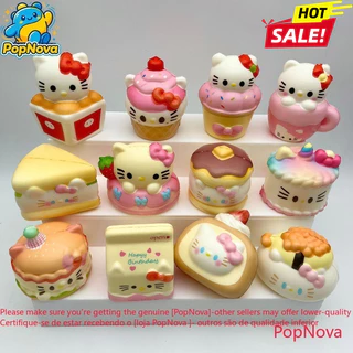 Hello Kitty Squishy ของเล่นความเครียดบรรเทาของเล่น Kawaii ตุ๊กตานิ้วมือกด Rebound Vent ความวิตกกังวล Oreo ช้า Rebound Sensory Fidget สําหรับเด็กผู้ใหญ่ของขวัญวันเกิด