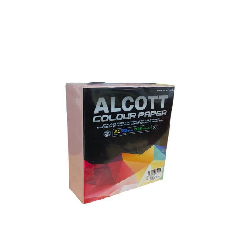 กระดาษถ่ายเอกสารA5 80g. ชมพูเข้ม (500แผ่น)แอลคอท IT170